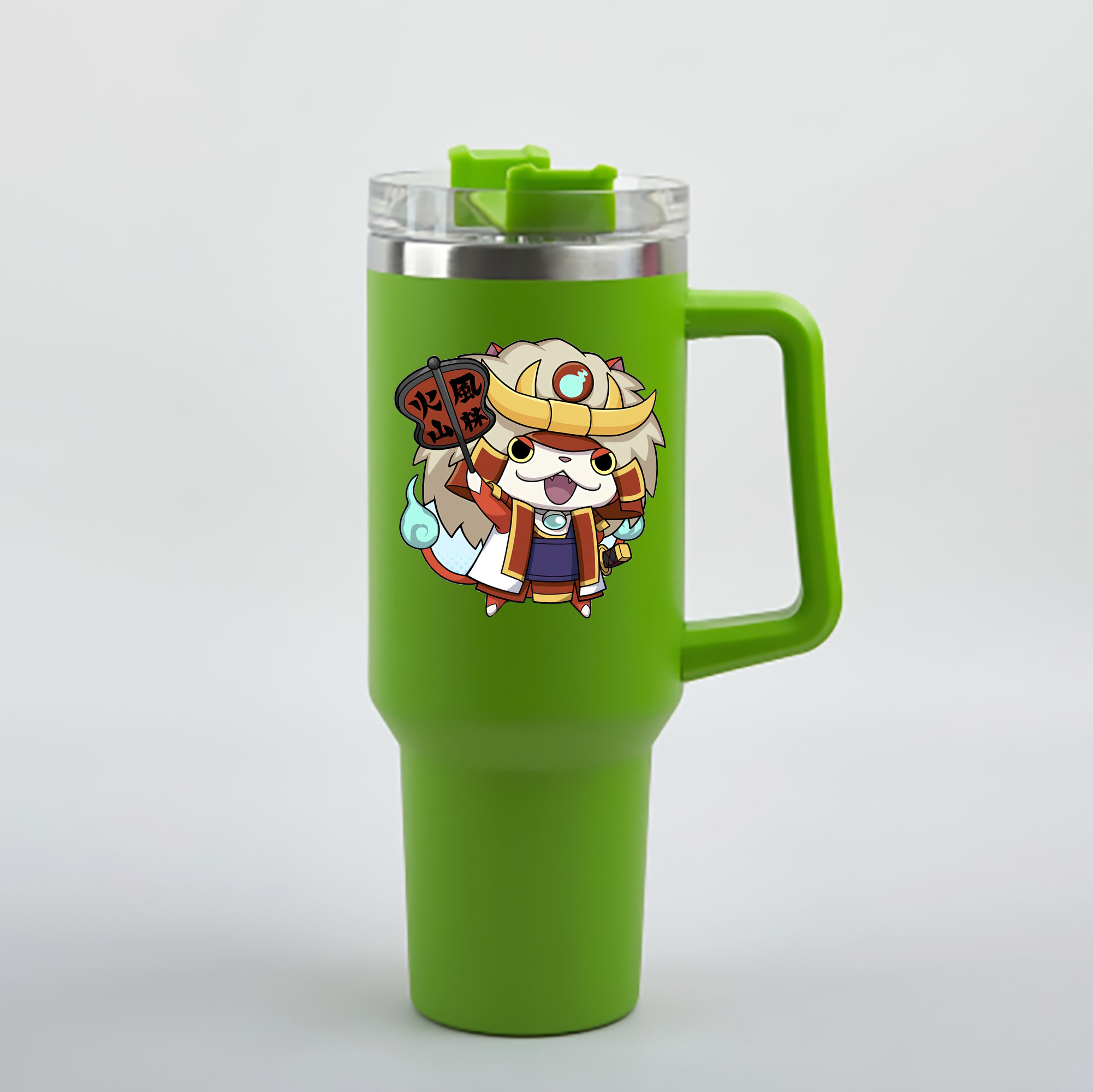 （画像用） 妖怪ウォッチ Yo-kai Watch 1200mL車用タンブラー - クリスタルステッカー（プラスチックストロー付き）